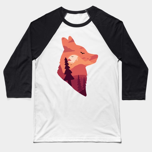 Wolf Baseball T-Shirt by mohamedayman1